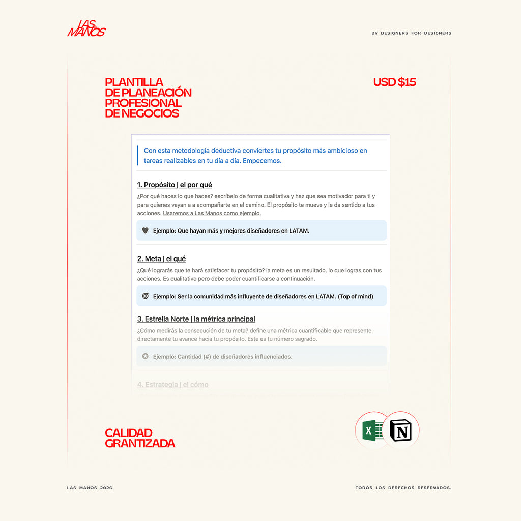 PLANTILLA DE PLANEACIÓN PROFESIONAL PARA NEGOCIOS CREATIVOS