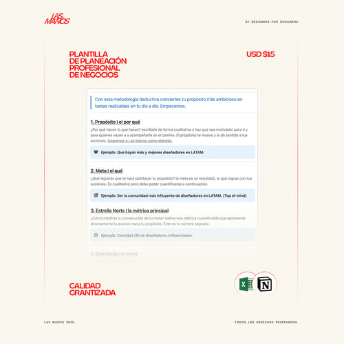 PLANTILLA DE PLANEACIÓN PROFESIONAL PARA NEGOCIOS CREATIVOS