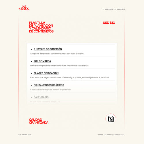 PLANTILLA DE PLANEACIÓN Y CALENDARIO DE CONTENIDOS PARA REDES