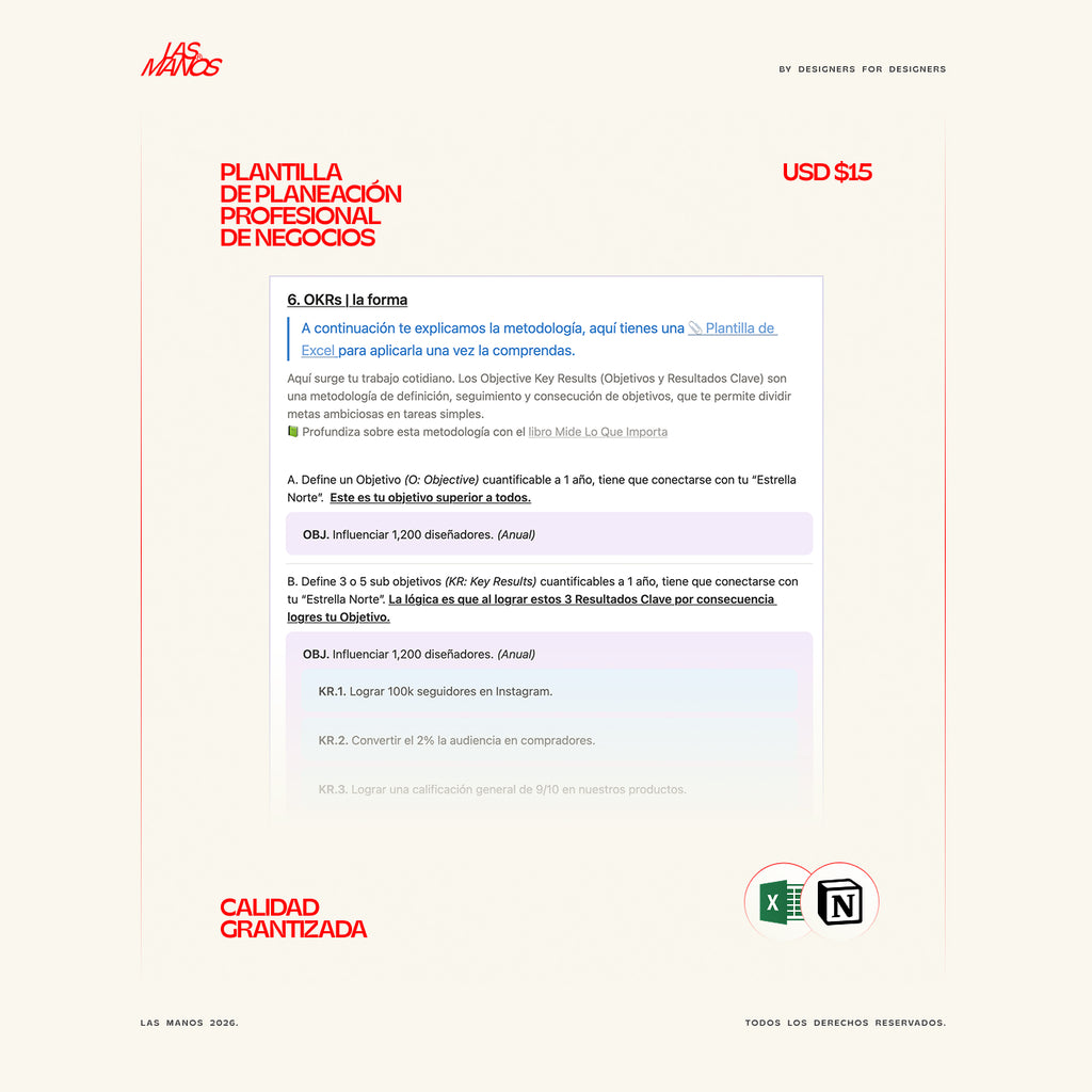 PLANTILLA DE PLANEACIÓN PROFESIONAL PARA NEGOCIOS CREATIVOS