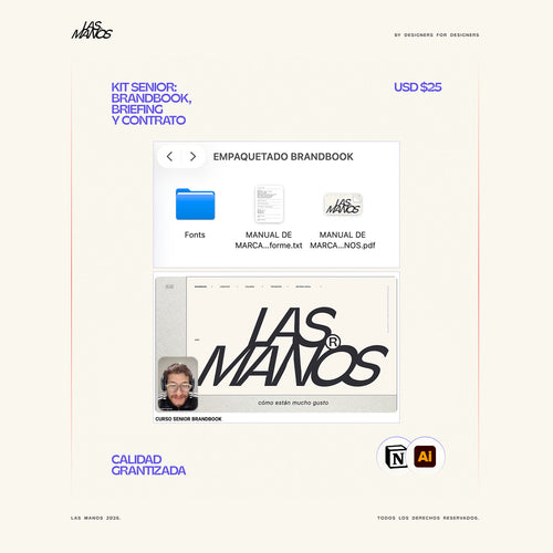 KIT SENIOR: BRANDBOOK + BRIEFING + CONTRATO + GUÍA EN VIDEO