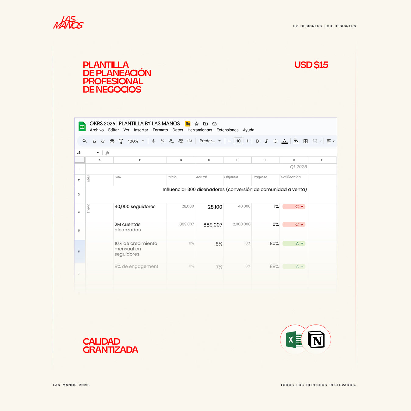 PLANTILLA DE PLANEACIÓN PROFESIONAL PARA NEGOCIOS CREATIVOS